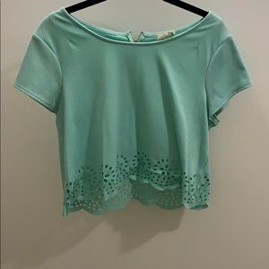 Mint green crop top